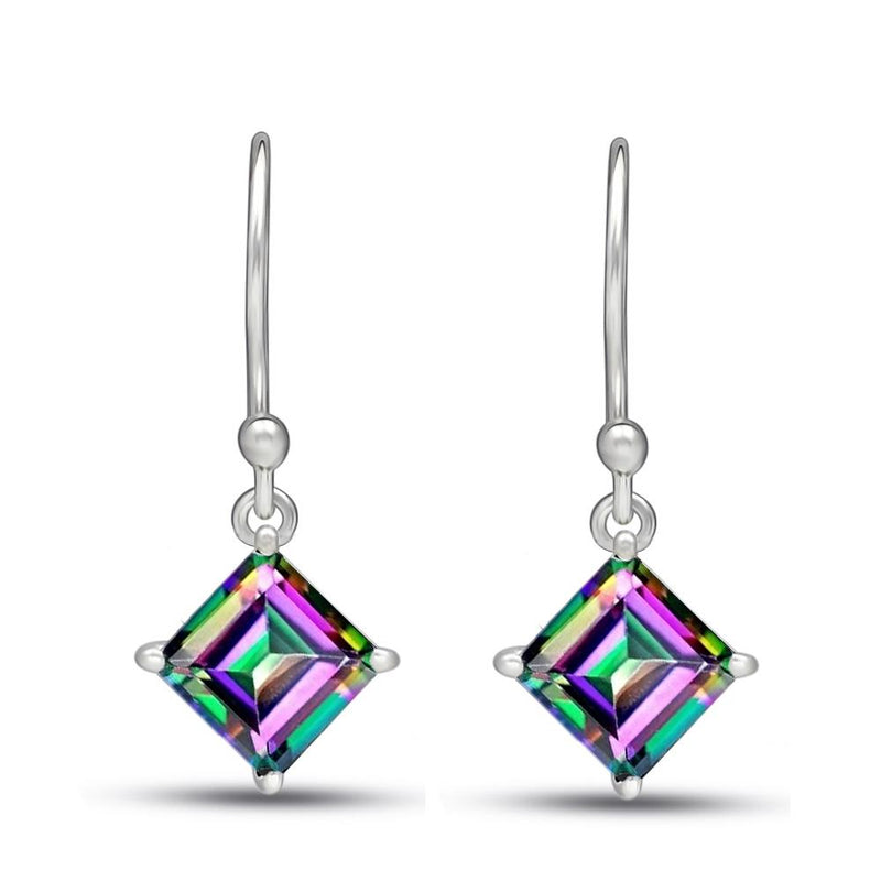 6*6 MM Square - Mystic Topaz Earrings - ESBC402-MT Catalogue