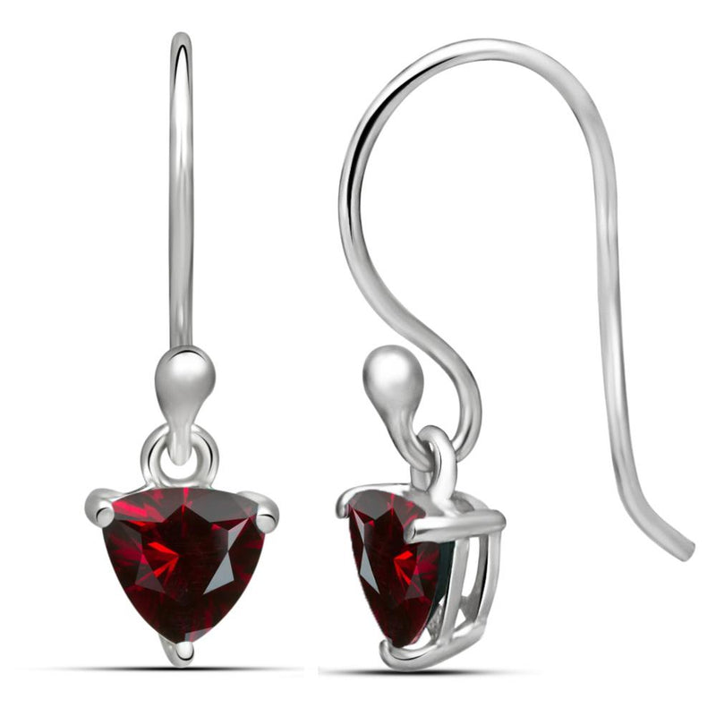 6*6 MM Trillion - Garnet Faceted Earrings - ESBC404-G Catalogue