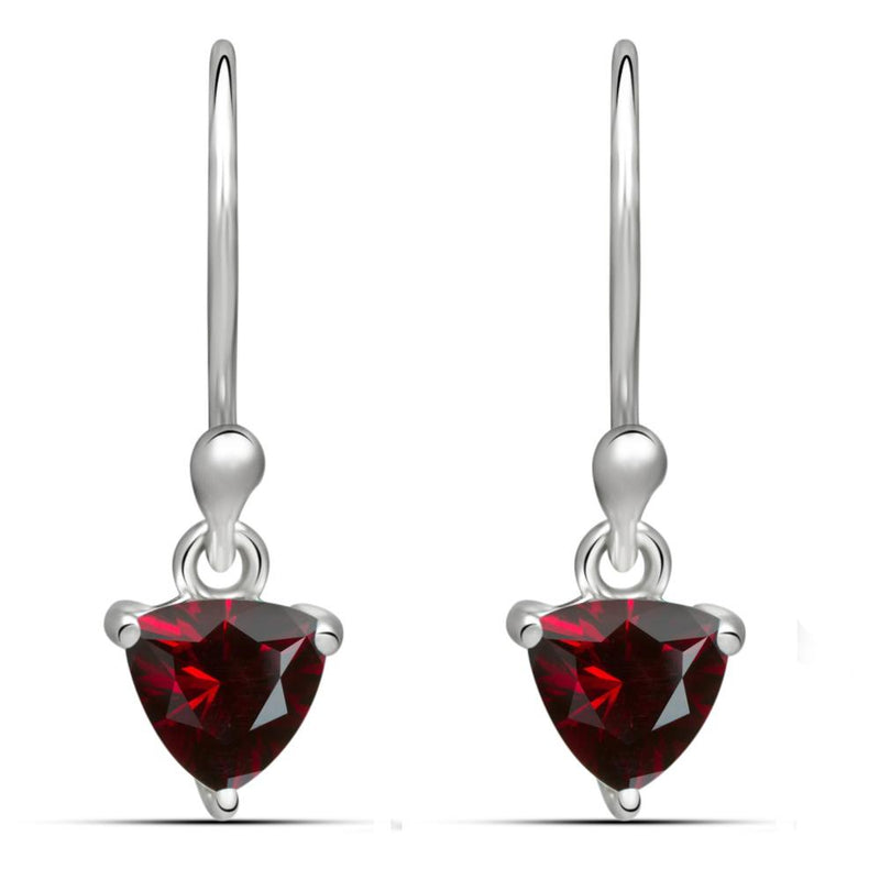 6*6 MM Trillion - Garnet Faceted Earrings - ESBC404-G Catalogue