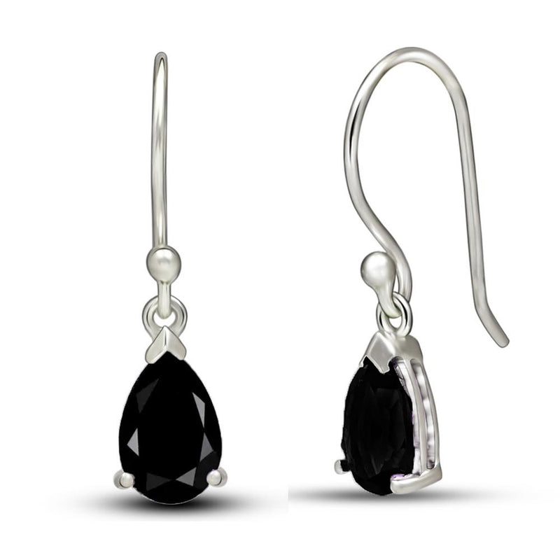 9*6 MM Pear - Black Spinal Earrings - ESBC405-BS Catalogue