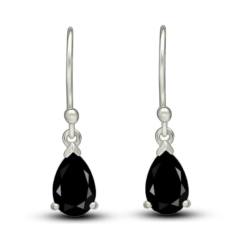 9*6 MM Pear - Black Spinal Earrings - ESBC405-BS Catalogue