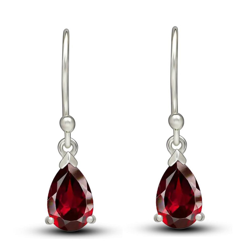 9*6 MM Pear - Garnet Jewelry Earrings - ESBC405-G Catalogue
