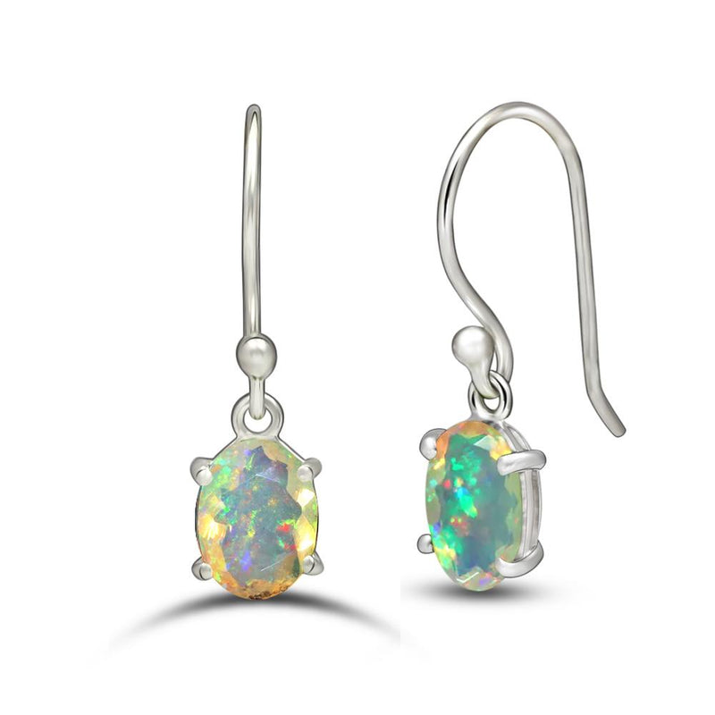 7*5 MM Oval - Ethiopian Opal Faceted Earrings - ESBC406-EOF Catalogue