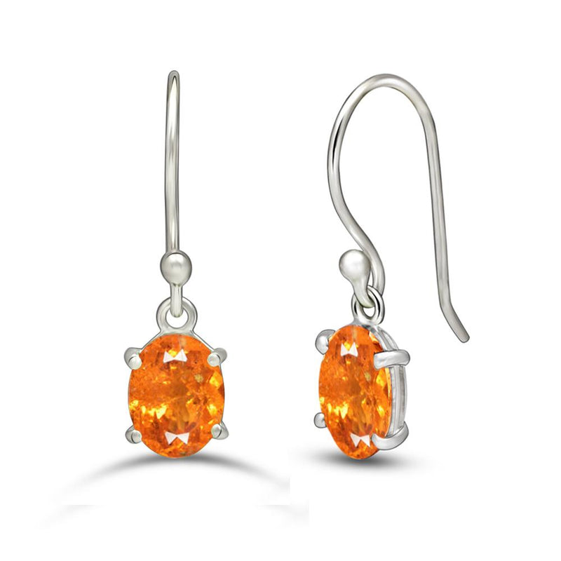 7*5 MM Oval - Mandarin Garnet Faceted Earrings - ESBC406-OGF Catalogue