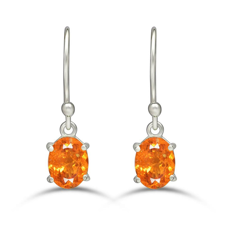 7*5 MM Oval - Mandarin Garnet Faceted Earrings - ESBC406-OGF Catalogue