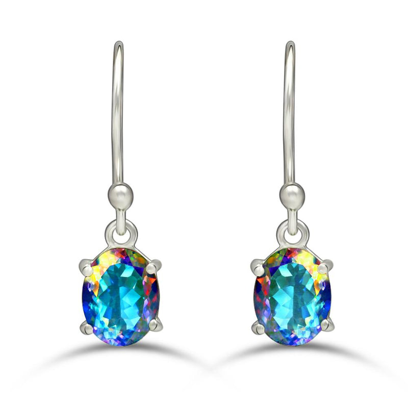 8*6 MM Oval - Mercury Mystic Topaz Earrings - ESBC407-MMT Catalogue