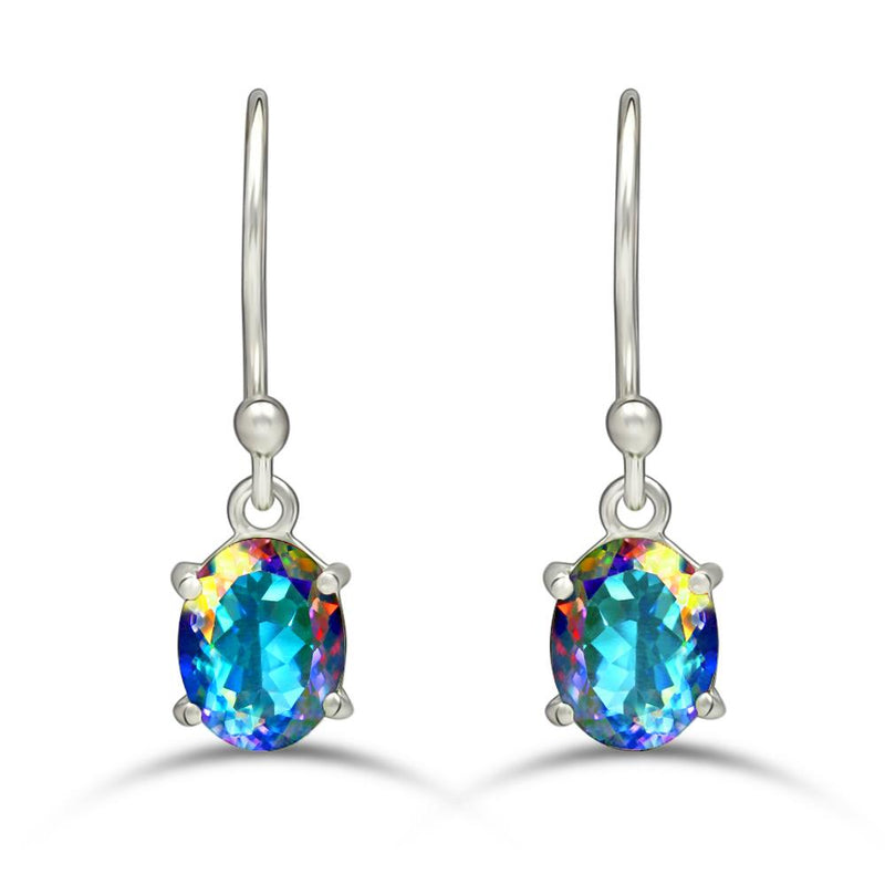 8*6 MM Oval - Mercury Mystic Topaz Earrings - ESBC407-MMT Catalogue