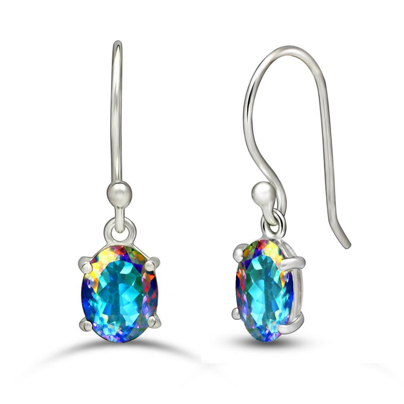 8*6 MM Oval - Mercury Mystic Topaz Earrings - ESBC407-MMT Catalogue