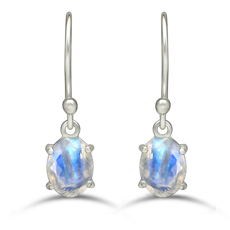 8*6 MM Oval - Rainbow Moonstone Faceted Jewelry Earrings - ESBC407-RMF Catalogue