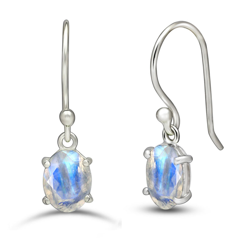 8*6 MM Oval - Rainbow Moonstone Faceted Jewelry Earrings - ESBC407-RMF Catalogue