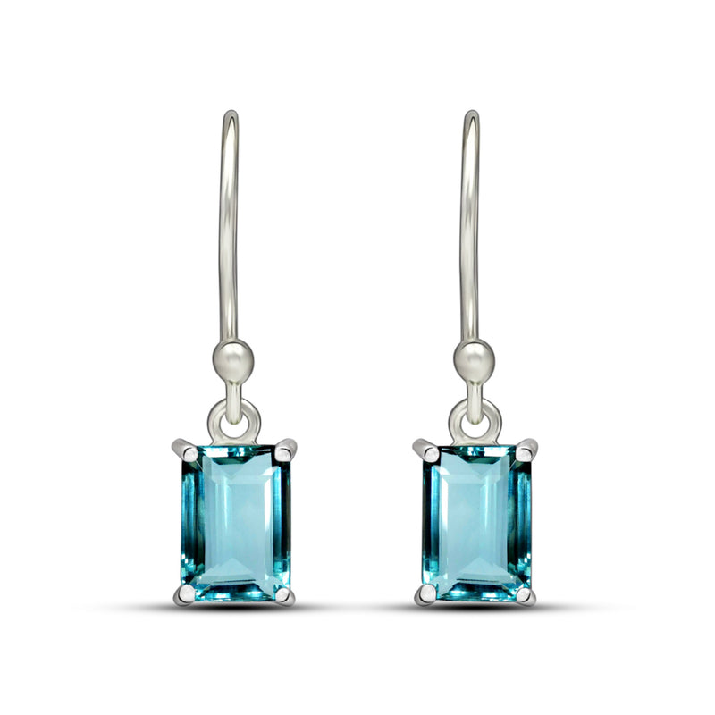 7*5 MM Octo - Aquamarine Faceted Earrings - ESBC408-AQF Catalogue