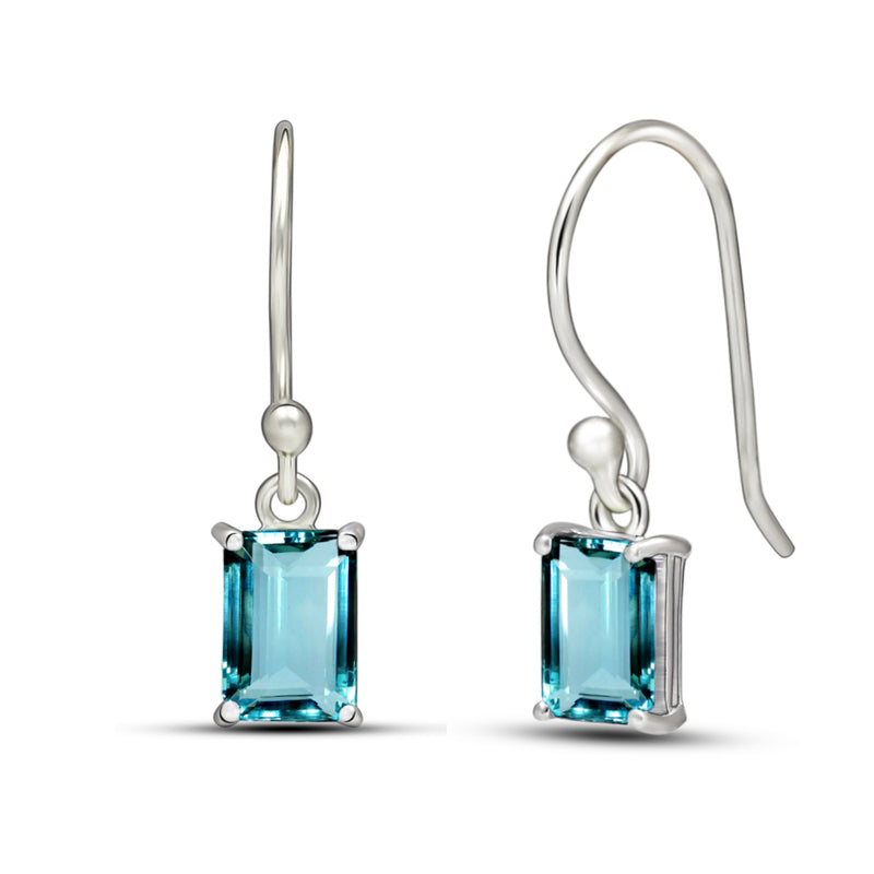 7*5 MM Octo - Aquamarine Faceted Earrings - ESBC408-AQF Catalogue