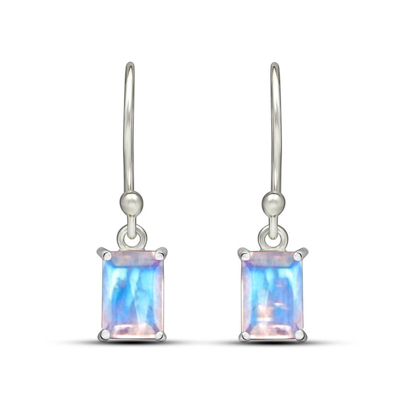 7*5 MM Octo - Rainbow Moonstone Faceted Earrings - ESBC408-RM Catalogue