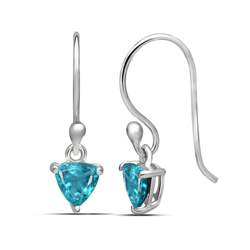 5*5 MM Trillion - Neon Blue Apatite Faceted Earrings - ESBC409-NBF Catalogue