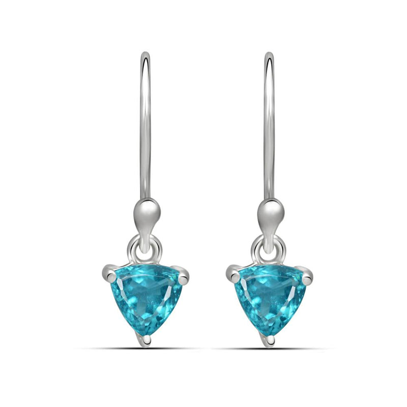 5*5 MM Trillion - Neon Blue Apatite Faceted Earrings - ESBC409-NBF Catalogue