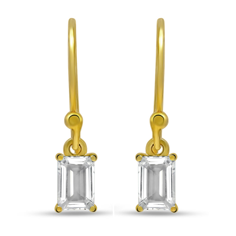 6*4 MM Octo - 18k Gold Vermeil - Petalite Faceted Earrings - ESBC410G-PTF Catalogue