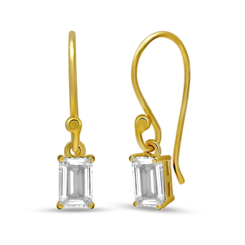 6*4 MM Octo - 18k Gold Vermeil - Petalite Faceted Earrings - ESBC410G-PTF Catalogue