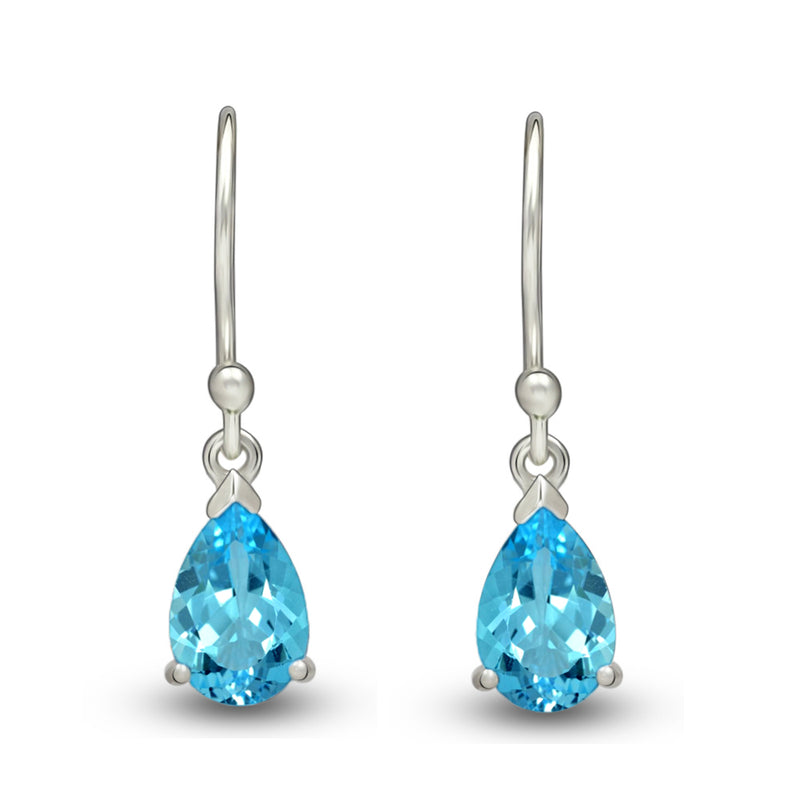 7*5 MM Pear - Blue Topaz Earrings - ESBC411-BT Catalogue