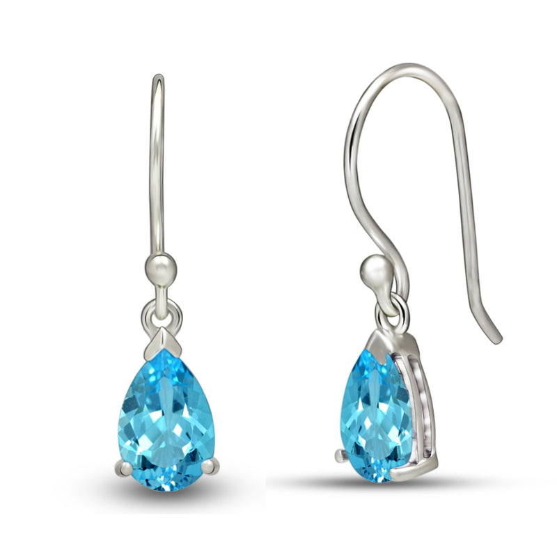 7*5 MM Pear - Blue Topaz Earrings - ESBC411-BT Catalogue