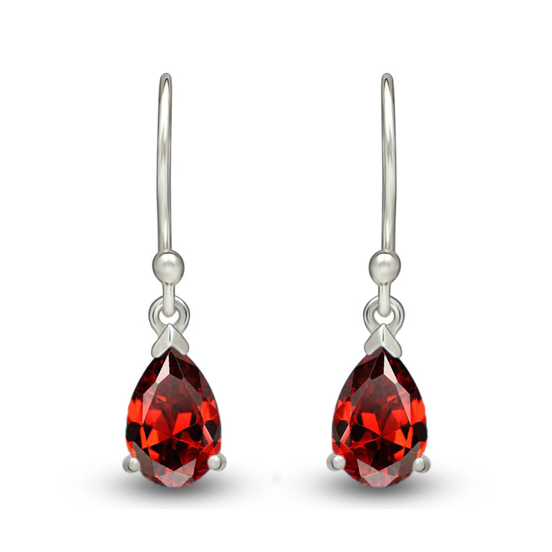 7*5 MM Pear - Garnet Faceted Earrings - ESBC411-GRF Catalogue
