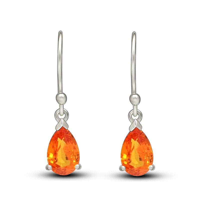 7*5 MM Pear - Mandarin Garnet Faceted Earrings - ESBC411-OGF Catalogue