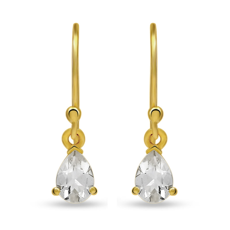 7*5 MM Pear - 18k Gold Vermeil - Petalite Faceted Earrings - ESBC411G-PTF Catalogue