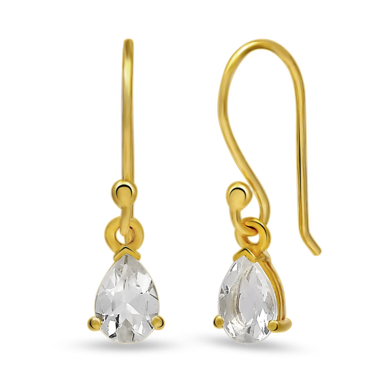 7*5 MM Pear - 18k Gold Vermeil - Petalite Faceted Earrings - ESBC411G-PTF Catalogue
