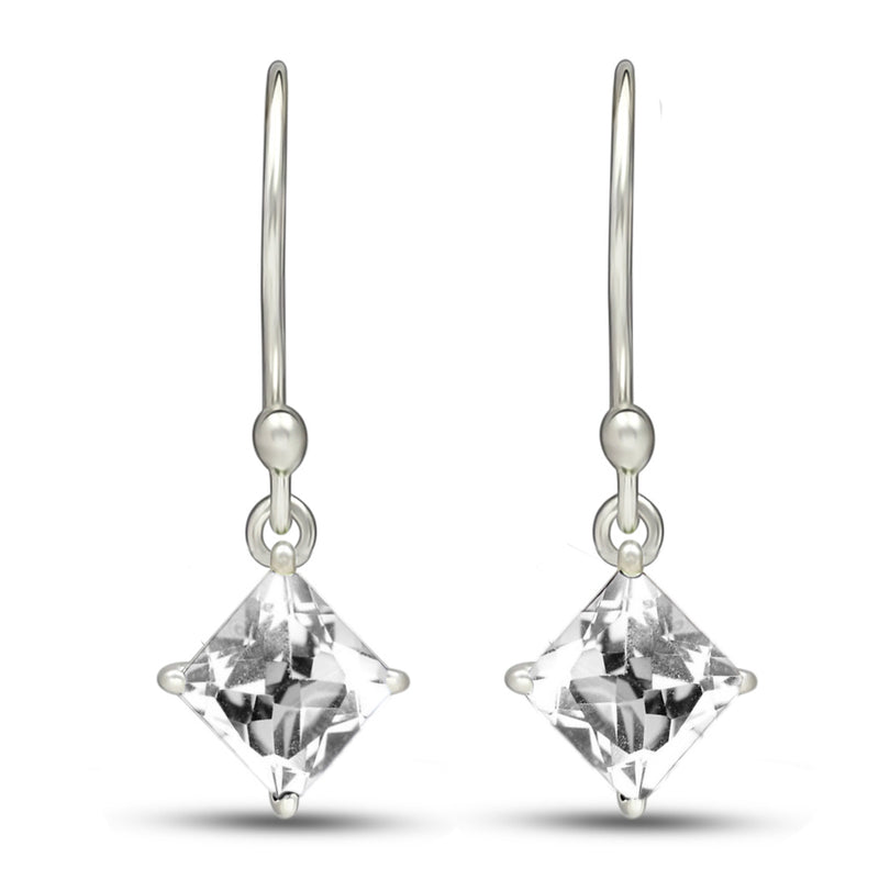 5*5 MM Square - Petalite Faceted Earrings - ESBC413-PTF Catalogue