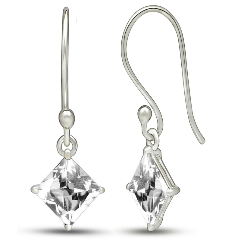 5*5 MM Square - Petalite Faceted Earrings - ESBC413-PTF Catalogue