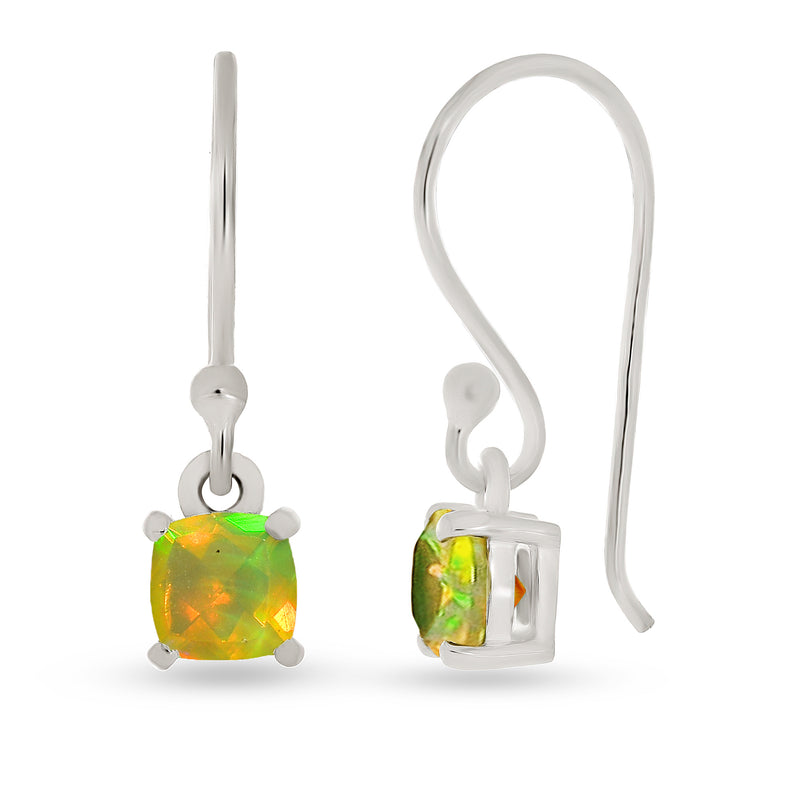 5*5 MM Cushion - Ethiopian Opal Faceted Earrings - ESBC416-EOF Catalogue