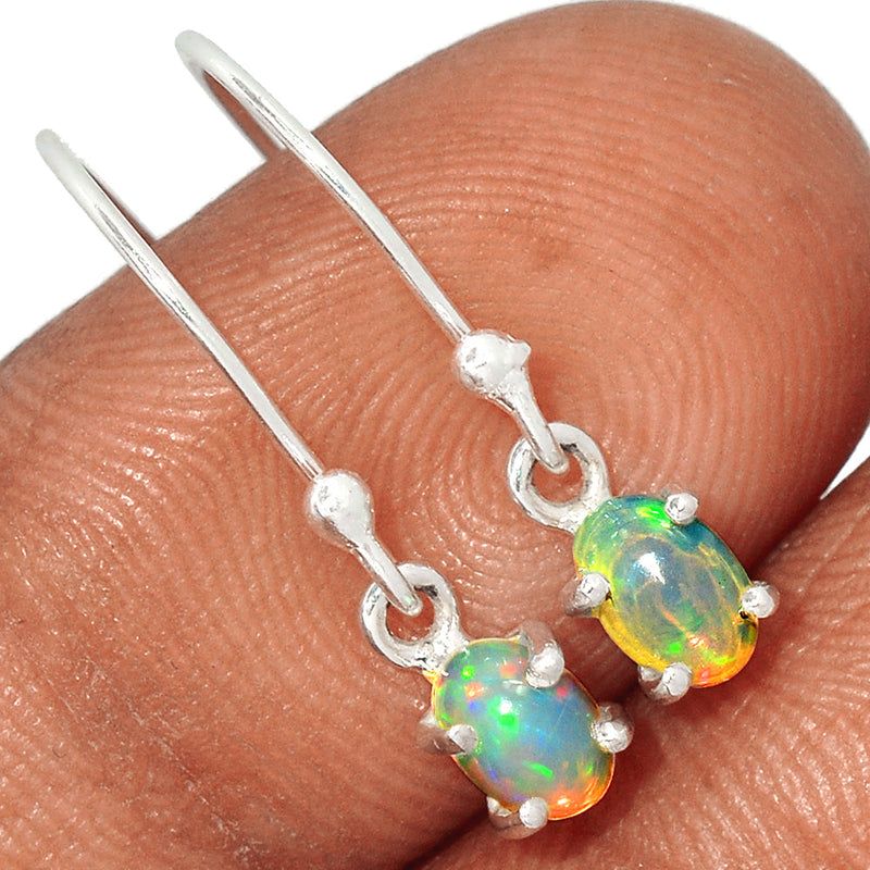 0.8" Claw - Ethiopian Opal Earrings - ETOE361