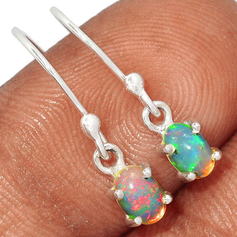 0.8" Claw - Ethiopian Opal Earrings - ETOE372
