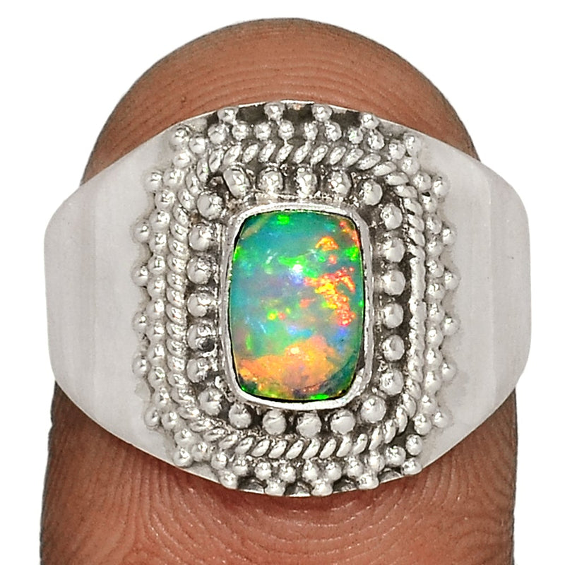 5*7 MM Fine Filigree - Ethiopian Opal Ring - ETOR1583
