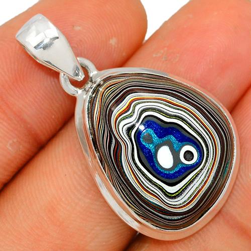 1.5" Fordite Detroit Agate Pendants - FDAP114