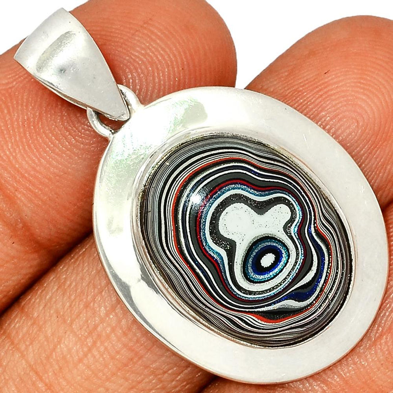 1.6" Diva - Fordite Detroite Agate Pendants - FDAP151