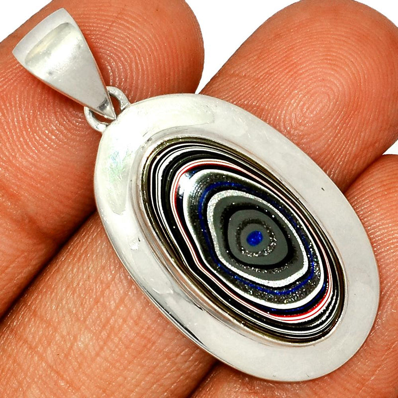 1.7" Diva - Fordite Detroite Agate Pendants - FDAP156