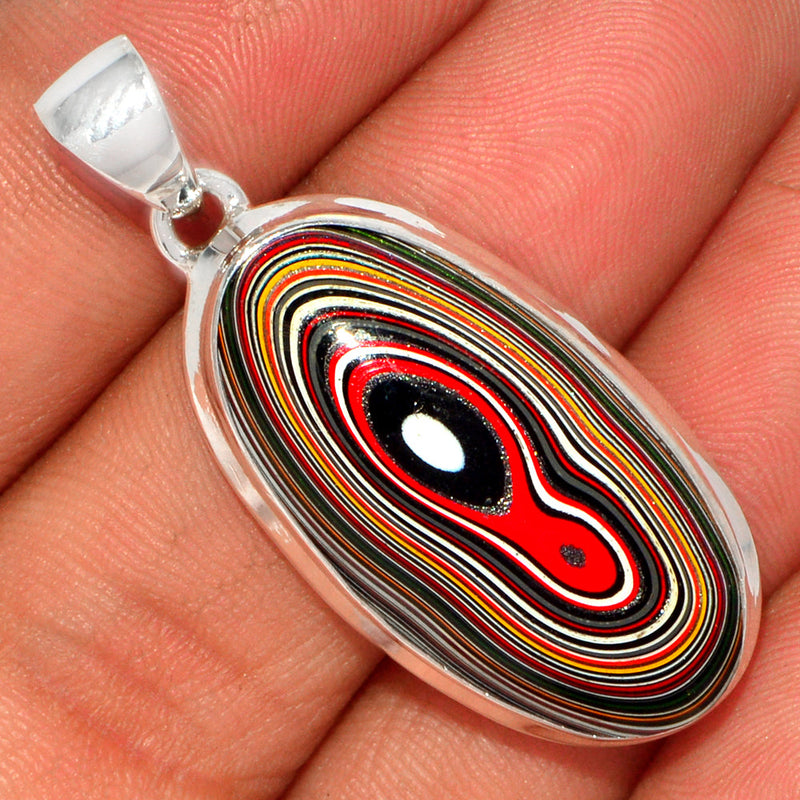 1.7" Fordite Detroit Agate Pendants - FDAP248