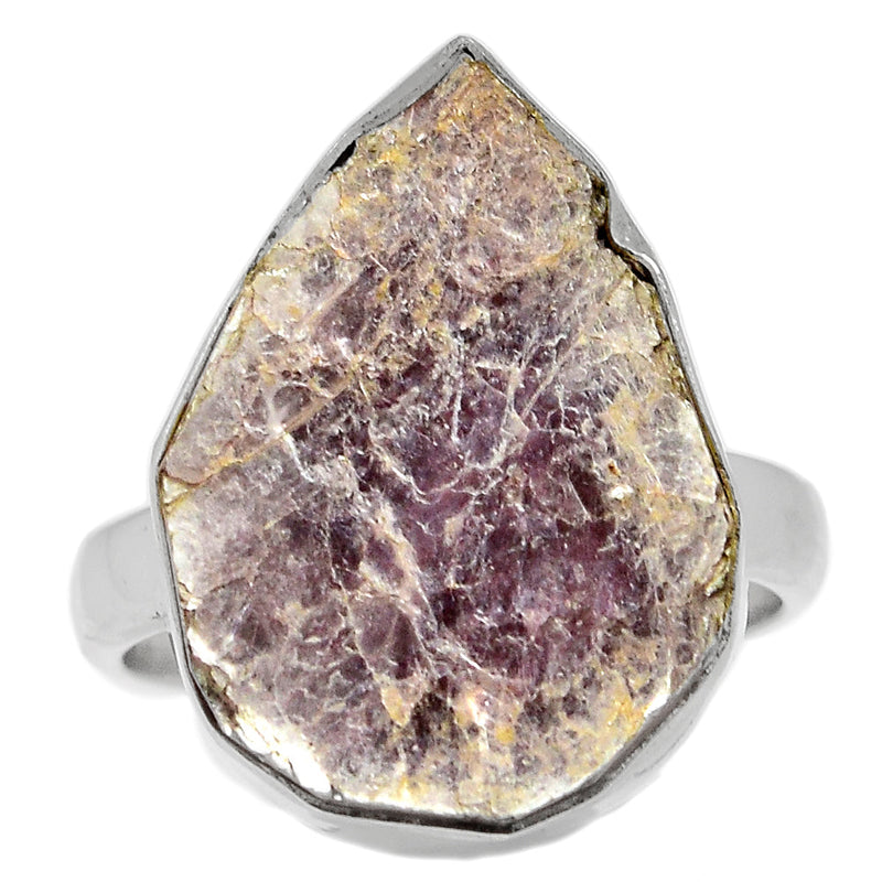 Flashy Lepidolite Mica Ring - FLMR24