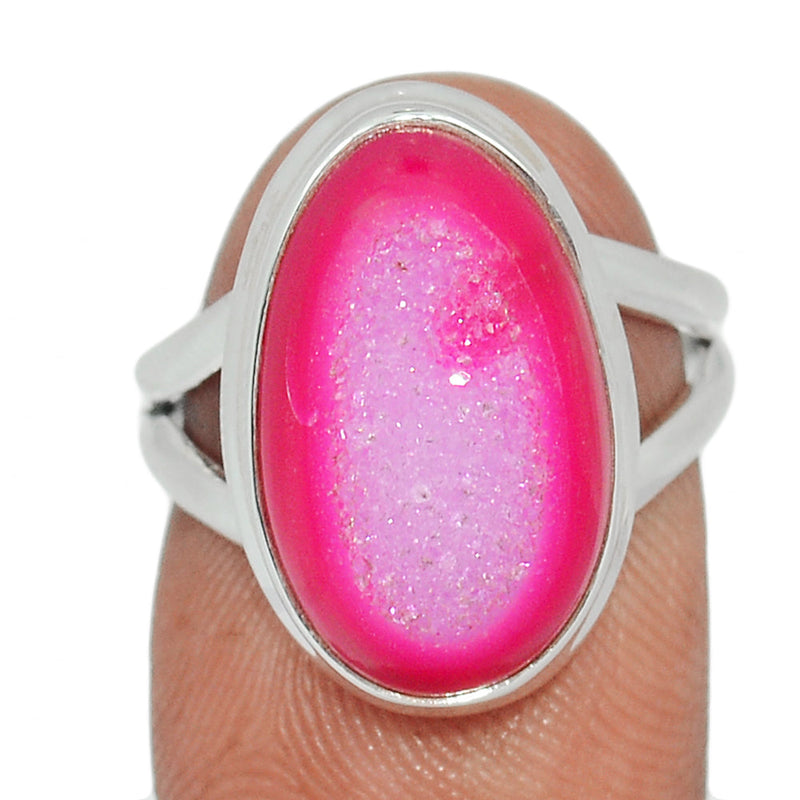 Fleence Pink Aura Druzy Ring - FPDR154