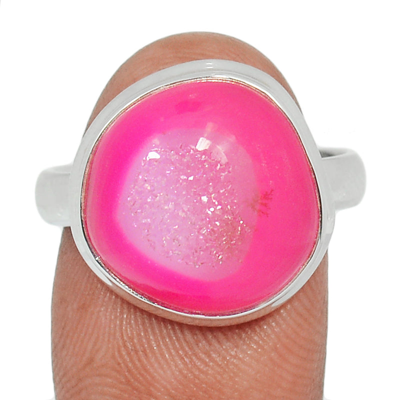 Fleence Pink Aura Druzy Ring - FPDR157