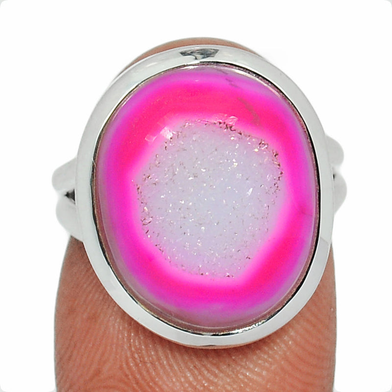Fleence Pink Aura Druzy Ring - FPDR158
