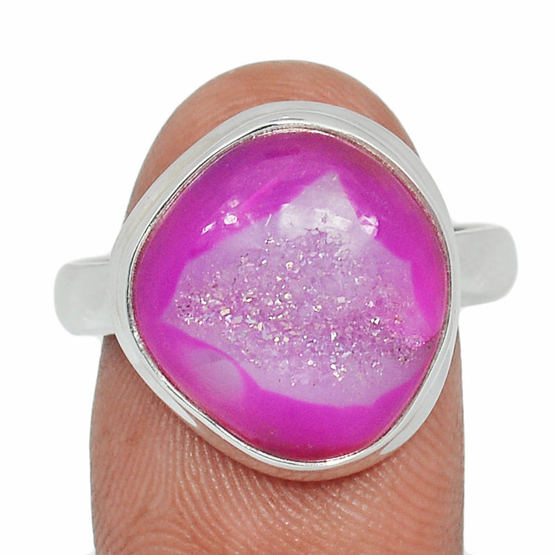 Fleence Pink Aura Druzy Ring - FPDR162