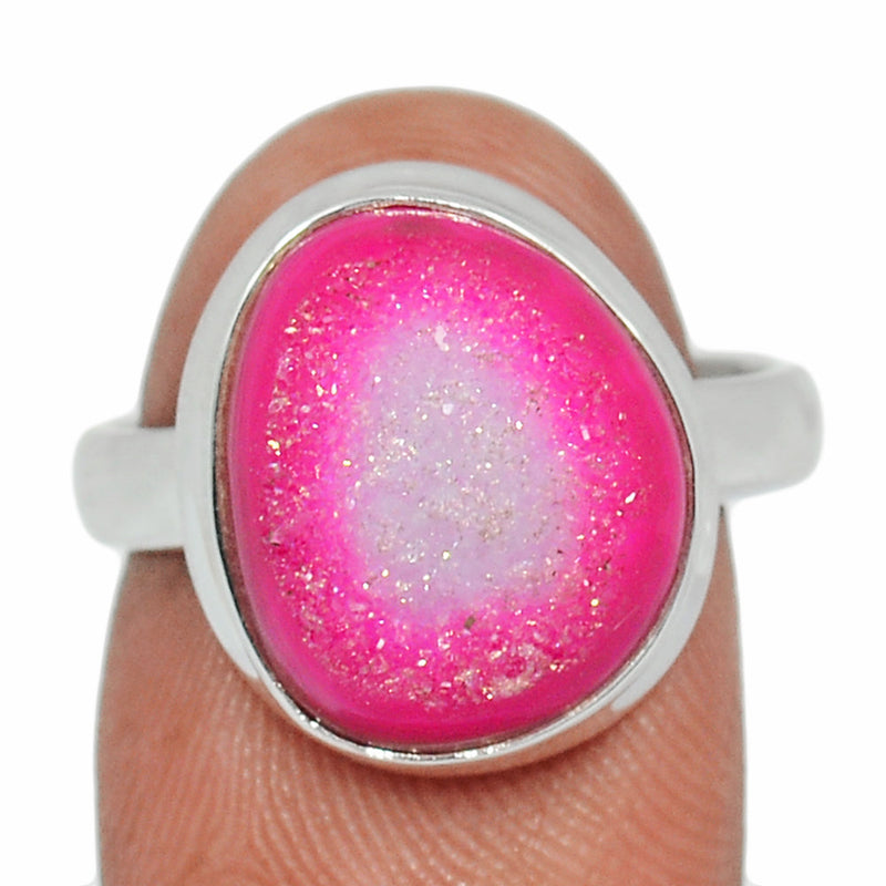 Fleence Pink Aura Druzy Ring - FPDR164