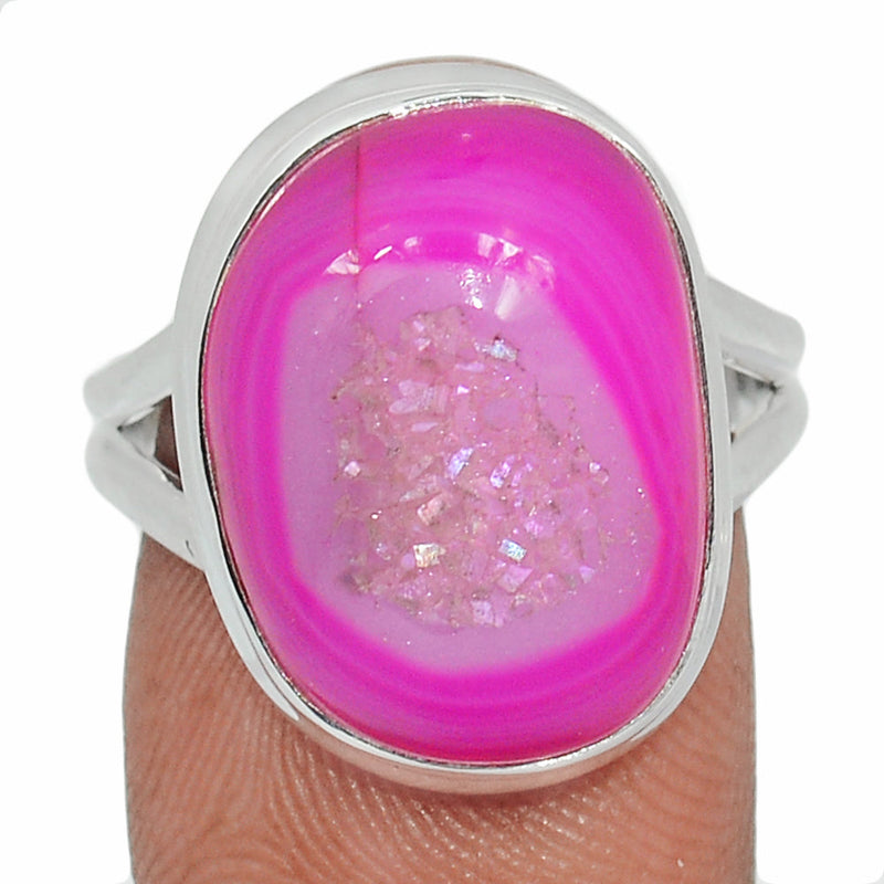 Fleence Pink Aura Druzy Ring - FPDR170