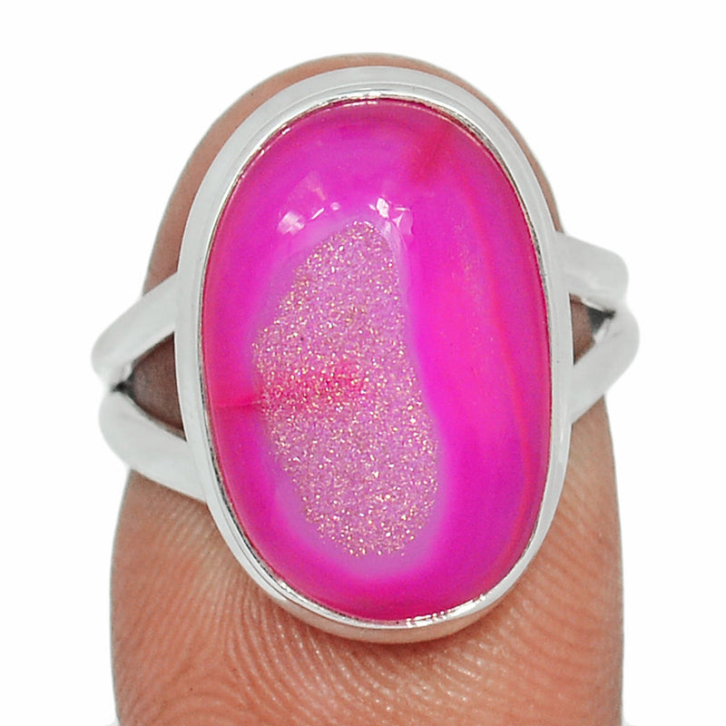 Fleence Pink Aura Druzy Ring - FPDR171