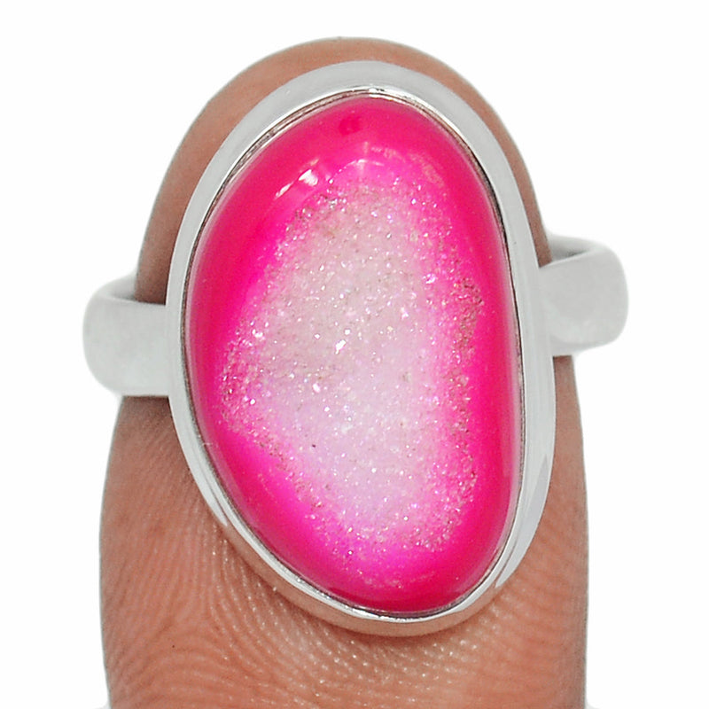 Fleence Pink Aura Druzy Ring - FPDR173