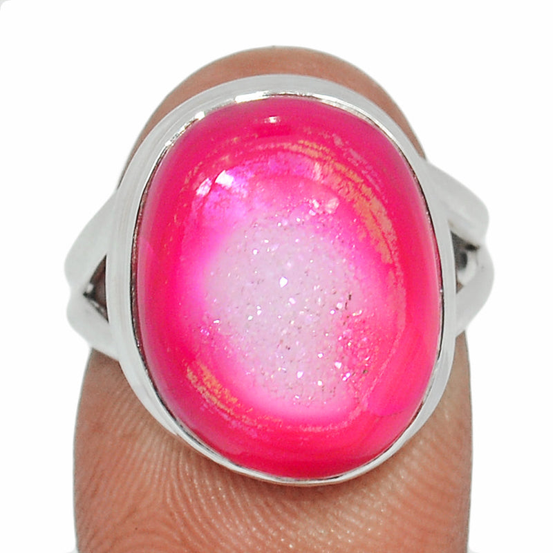 Fleence Pink Aura Druzy Ring - FPDR175