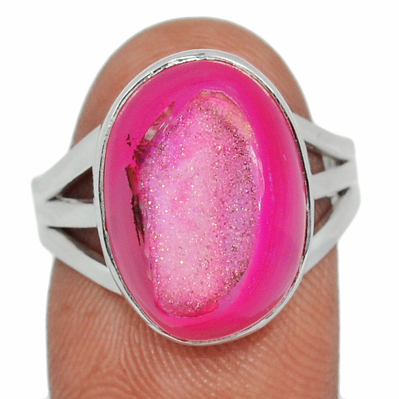 Fleence Pink Aura Druzy Ring - FPDR178
