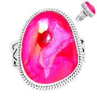 Fleence Pink Aura Druzy Ring - FPDR67