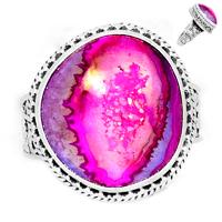 Fleence Pink Aura Druzy Ring - FPDR75